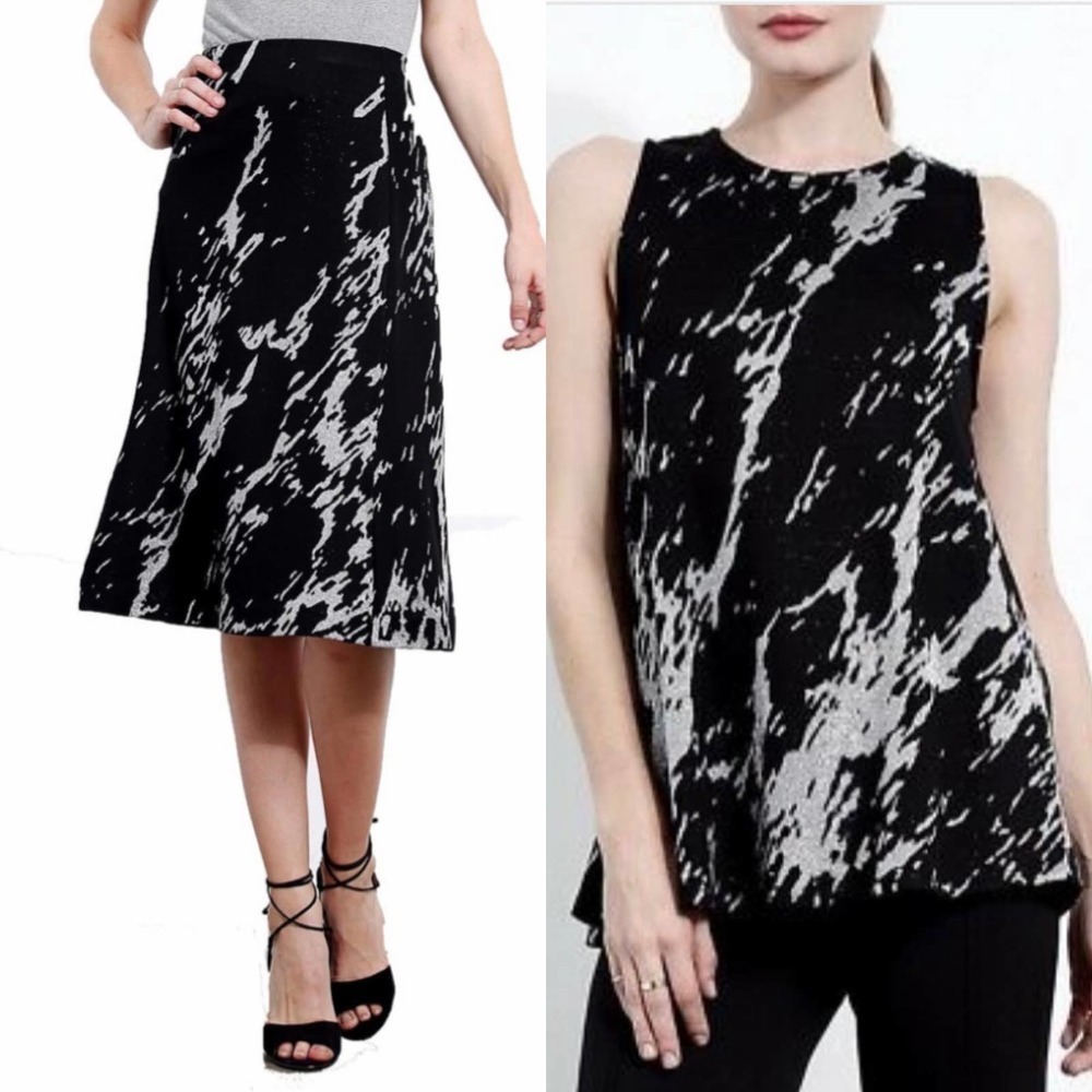 Three dots cher skirt and swing shell top set